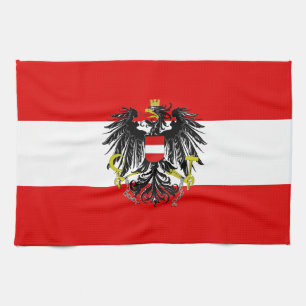Austrian flag kitchen towel