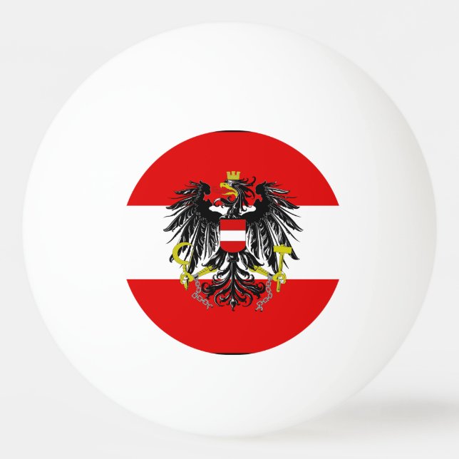 Austrian flag ping pong ball (Front)