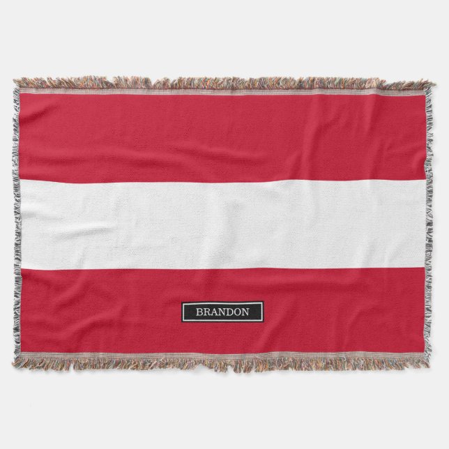 Austrian Flag Throw Blanket (Front)
