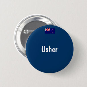 Austrian Flag Usher 2 Inch Round Button