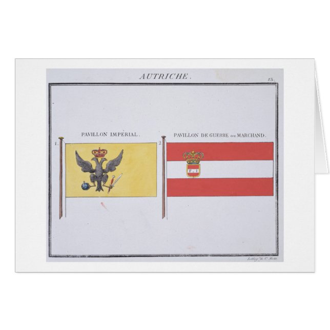 Austrian Flags, from a French book of Flags, c.181 (Front Horizontal)