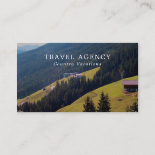 Austrian Landscape, Travel Agent Business Card