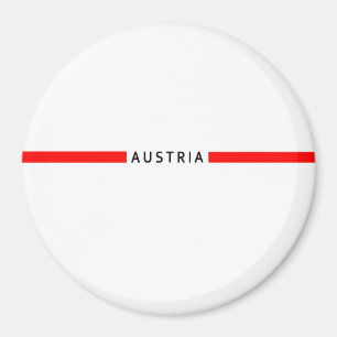 Austrian minimalistic flag magnet