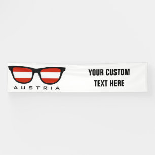 Austrian Shades custom text & colour banner