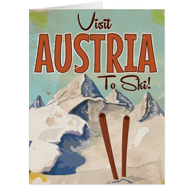 Austrian Skiing Vintage travel poster (Front)