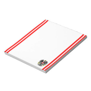 Austrian stripes flag notepad
