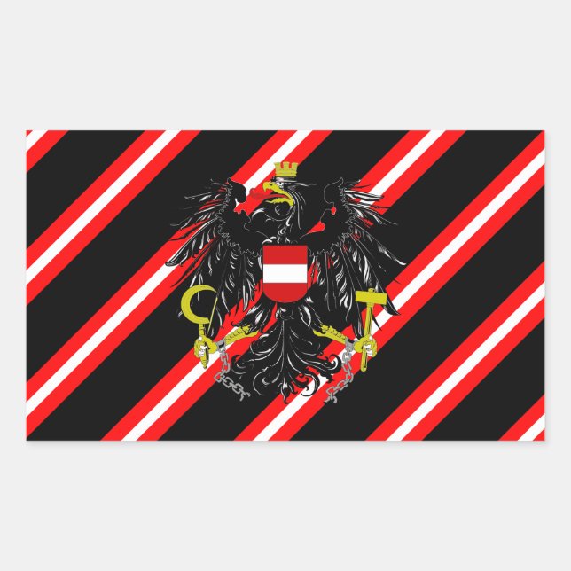 Austrian stripes flag sticker (Front)