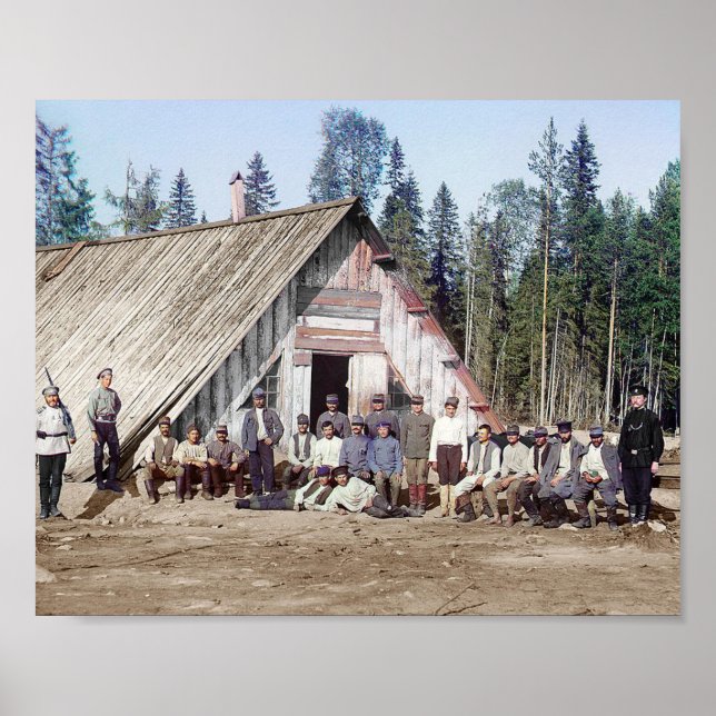 Austrian War Prisoners  - 1915 Vintage Colour Phot Poster (Front)