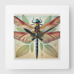 Austropetalia dragonfly 100924IREF237 - Watercolor Square Wall Clock