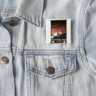 austurland Iceland Iceland travel poster 2 Inch Square Button
