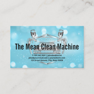 Aut Spray Car Wash   Cleaning Services Business Card