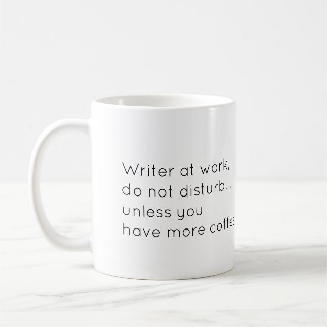Auteur à la tasse de travail (Gauche)