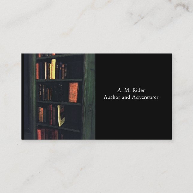 Auteur, bibliothécaire, carte de visite de (Devant)