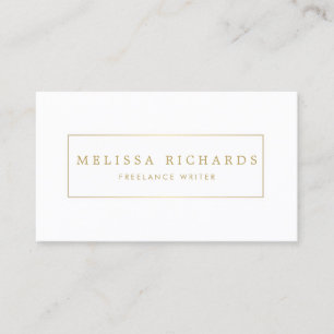Auteur blanc Luxe simple, carte de visite d'auteur