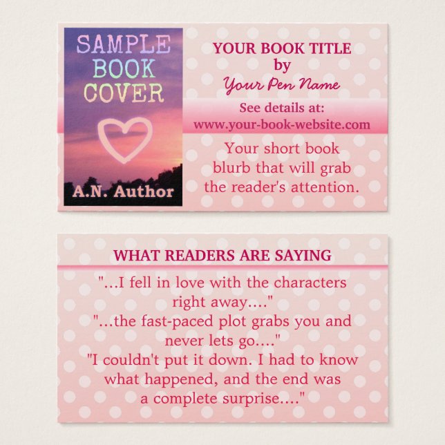 Auteur du livre Promotion rose blanc Polka point (Devant & derrière)