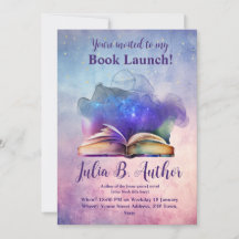 Auteur magique Lancement de livre Invitation