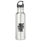 Authemtik Black Logo Stainless Steel Water Bottle