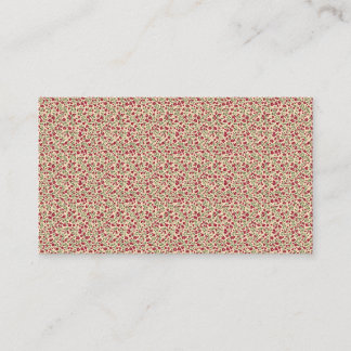 Authentic 1940s Muted Burgundy Floral Sprig Business Card