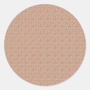 Authentic 1940s Muted Burgundy Floral Sprig  Classic Round Sticker