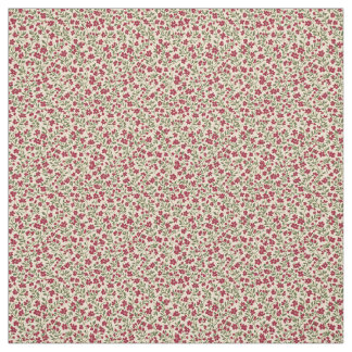 Authentic 1940s Muted Burgundy Floral Sprig Fabric
