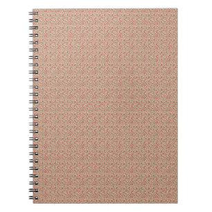 Authentic 1940s Muted Burgundy Floral Sprig Notebook