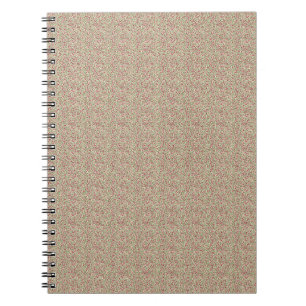 Authentic 1940s Utility Khaki & Burgundy Floral Notebook