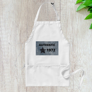 Authentic 1972 Vintage Star Retro Birthday Design  Standard Apron