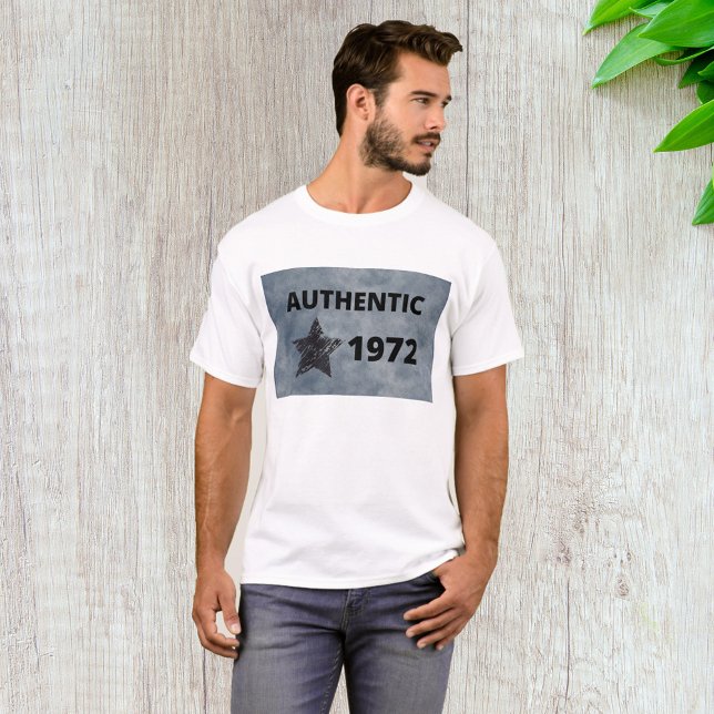 Authentic 1972 Vintage Star Retro Birthday Design  T-Shirt (Creator Uploaded)