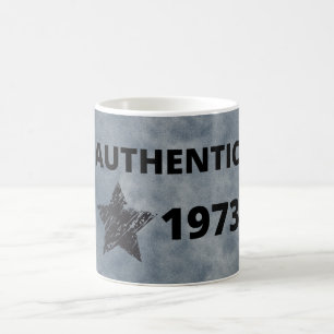 Authentic 1973 Vintage Birthday with Grunge Star  Coffee Mug