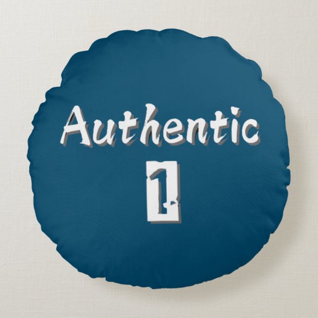 Authentic 1 Round Pillow (Front)