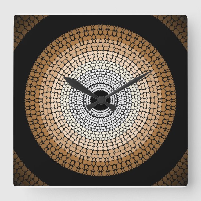 Authentic Aboriginal 'Ancestral Lands' Wall Clock (Front)