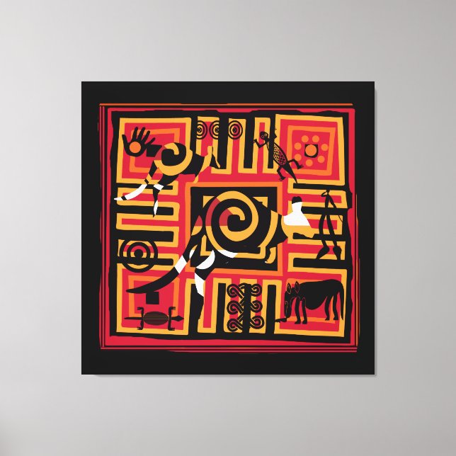 Authentic Aboriginal art Canvas Print (Front)