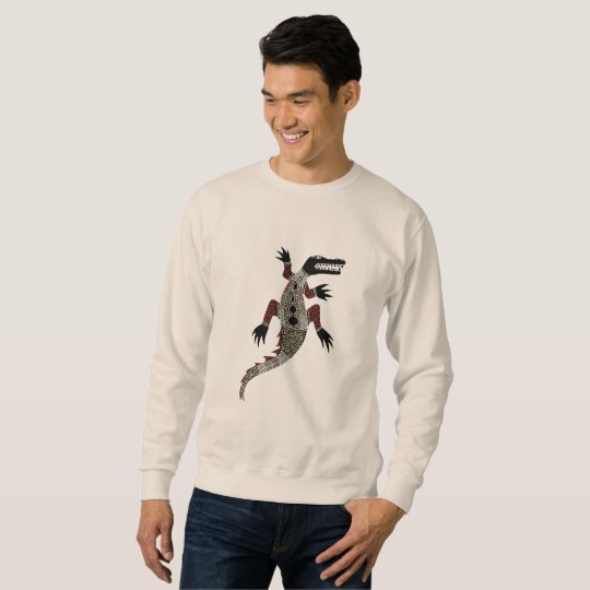 Authentic Aboriginal Art - Crocodile Sweatshirt