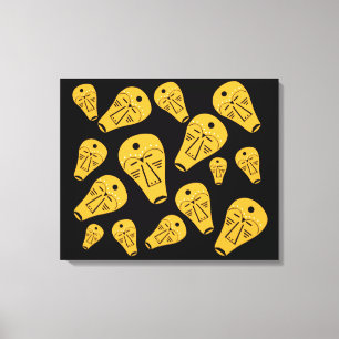 authentic abstract modern mask canvas print