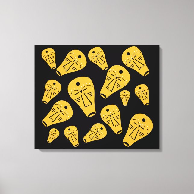 authentic abstract modern mask  canvas print (Front)