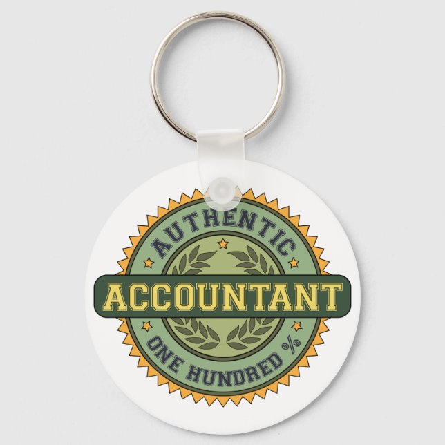 Authentic Accountant Keychain (Front)