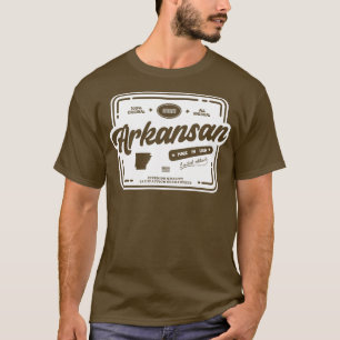 Authentic Arkansan Cool Vintage Light Stamp Print  T-Shirt