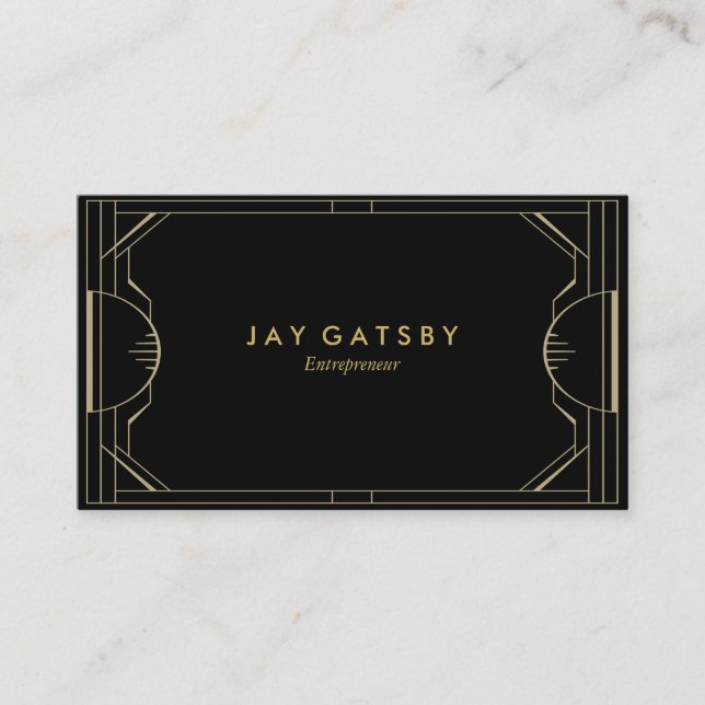 Authentic Art Deco/Art Nouveau Business Card (Front)