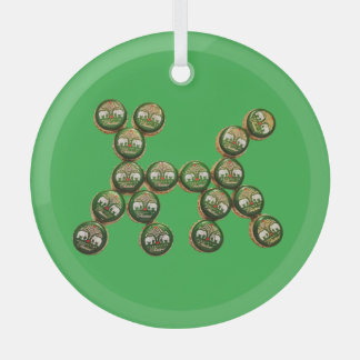 🐶 Authentic Chang Beer Cap Dog Glass Ornament