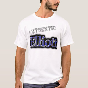 Authentic Clan Elliott Tartan Name Design T-Shirt