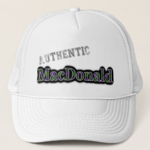Authentic Clan MacDonald Scottish Tartan Name Trucker Hat