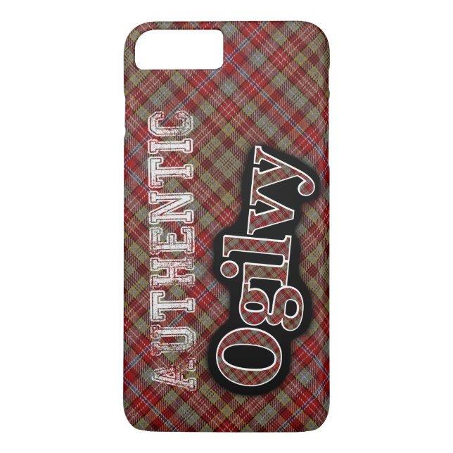 Authentic Clan Ogilvy Scottish Tartan Design Case (Back)