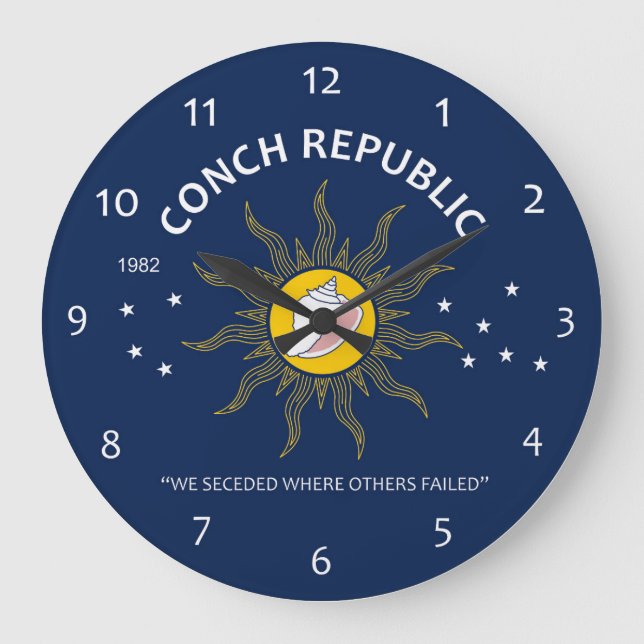 Authentic Conch Republic AVOID FAKES Large Clock (Front)