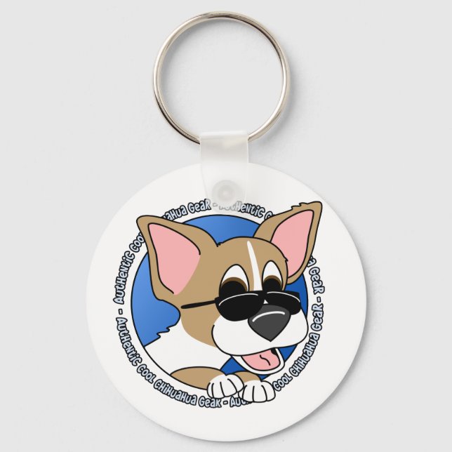 Authentic Cool Chihuahua Keychain (Front)