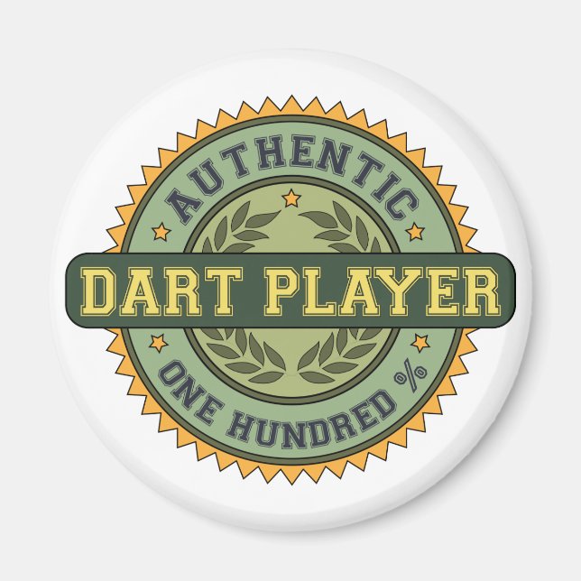 Authentic Dart Player Magnet (Front)