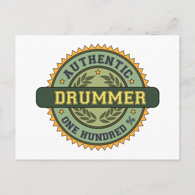 Authentic Drummer Postcard (Front)