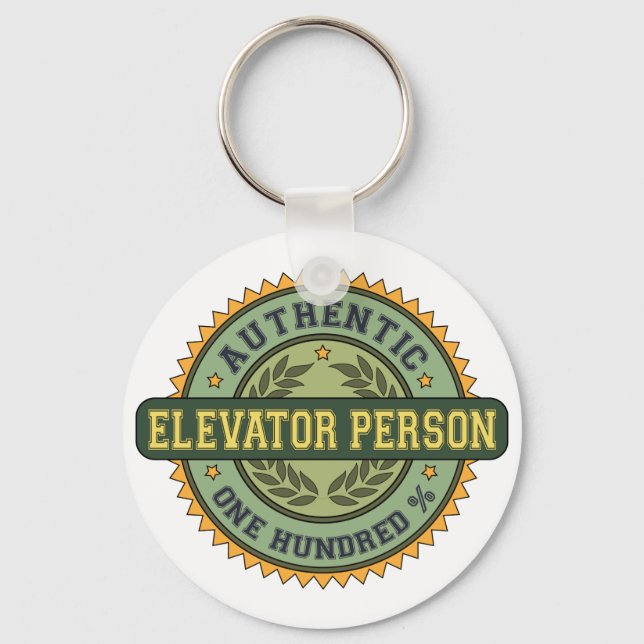 Authentic Elevator Person Keychain (Front)