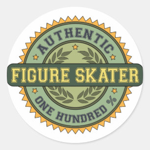 Authentic Figure Skater Classic Round Sticker