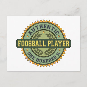 Authentic Foosball Player Postcard