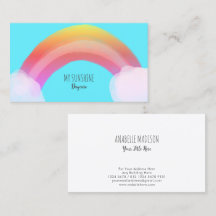 Authentic Hand Drawn Rainbow | Water Coloured Blue